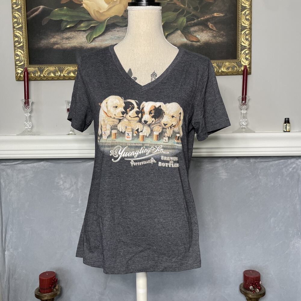 Yuengling Beer Puppy Graphic T-Shirt Dog Medium